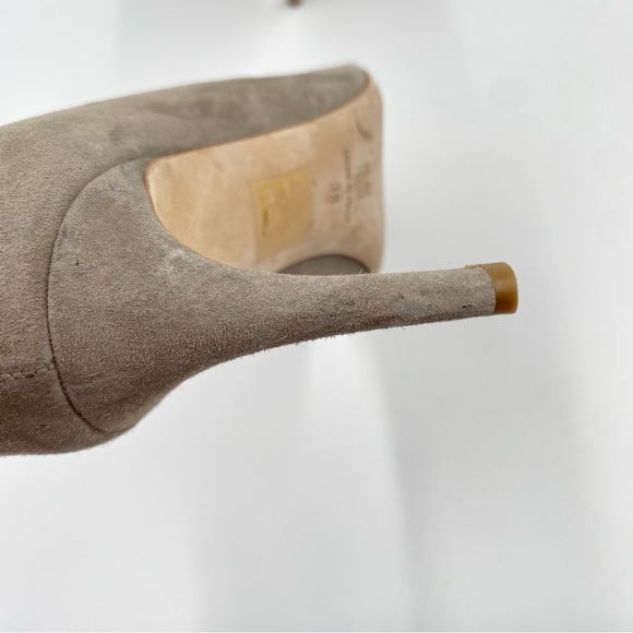 MM Lafleur Vanessa Pump EU 38 US 7.5/8 Suede Leather Heels Pointed Toe - Picture 8 of 11
